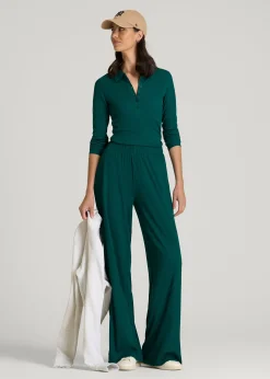 Ribbed Knit Wide Leg Pant for Tall Women