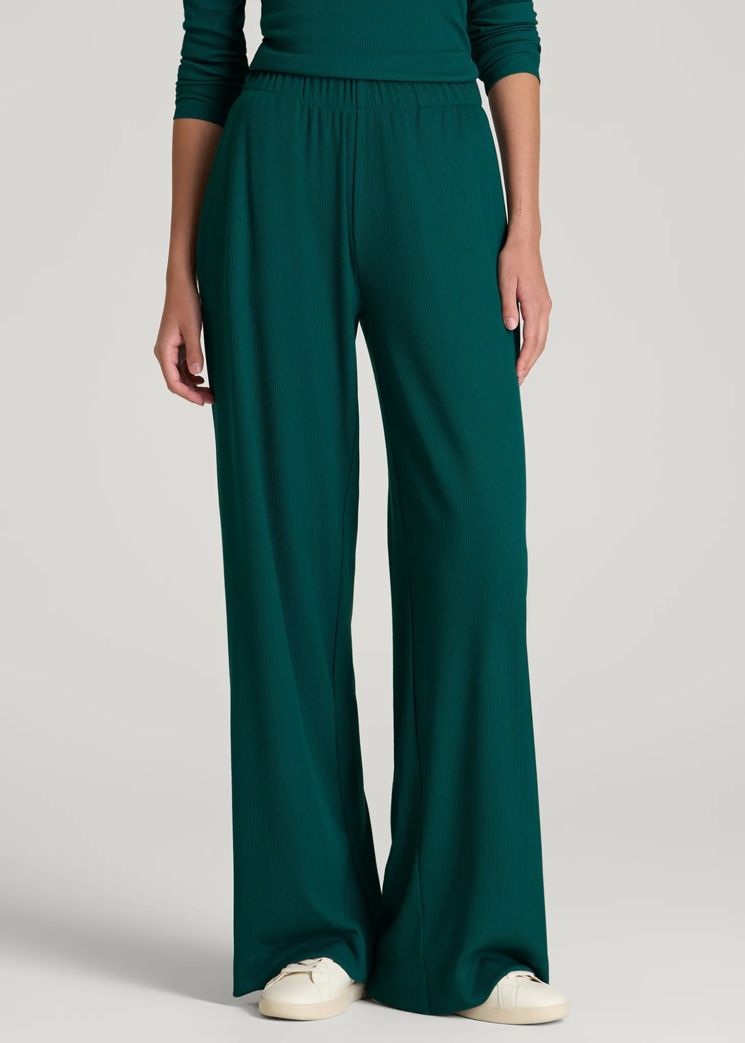 Ribbed Knit Wide Leg Pant for Tall Women