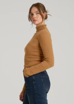 Rolled Mock Neck Sweater for Tall Women