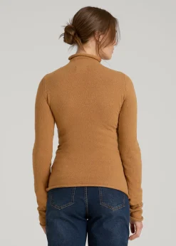 Rolled Mock Neck Sweater for Tall Women