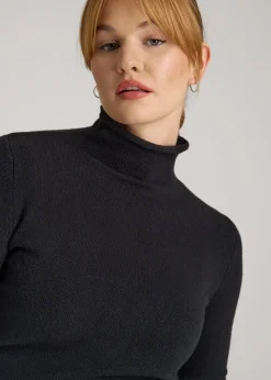 Rolled Mock Neck Sweater for Tall Women