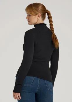 Rolled Mock Neck Sweater for Tall Women