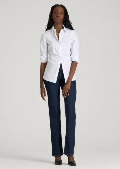 Sadie Mid-Rise Straight Fit Jeans for Tall Women