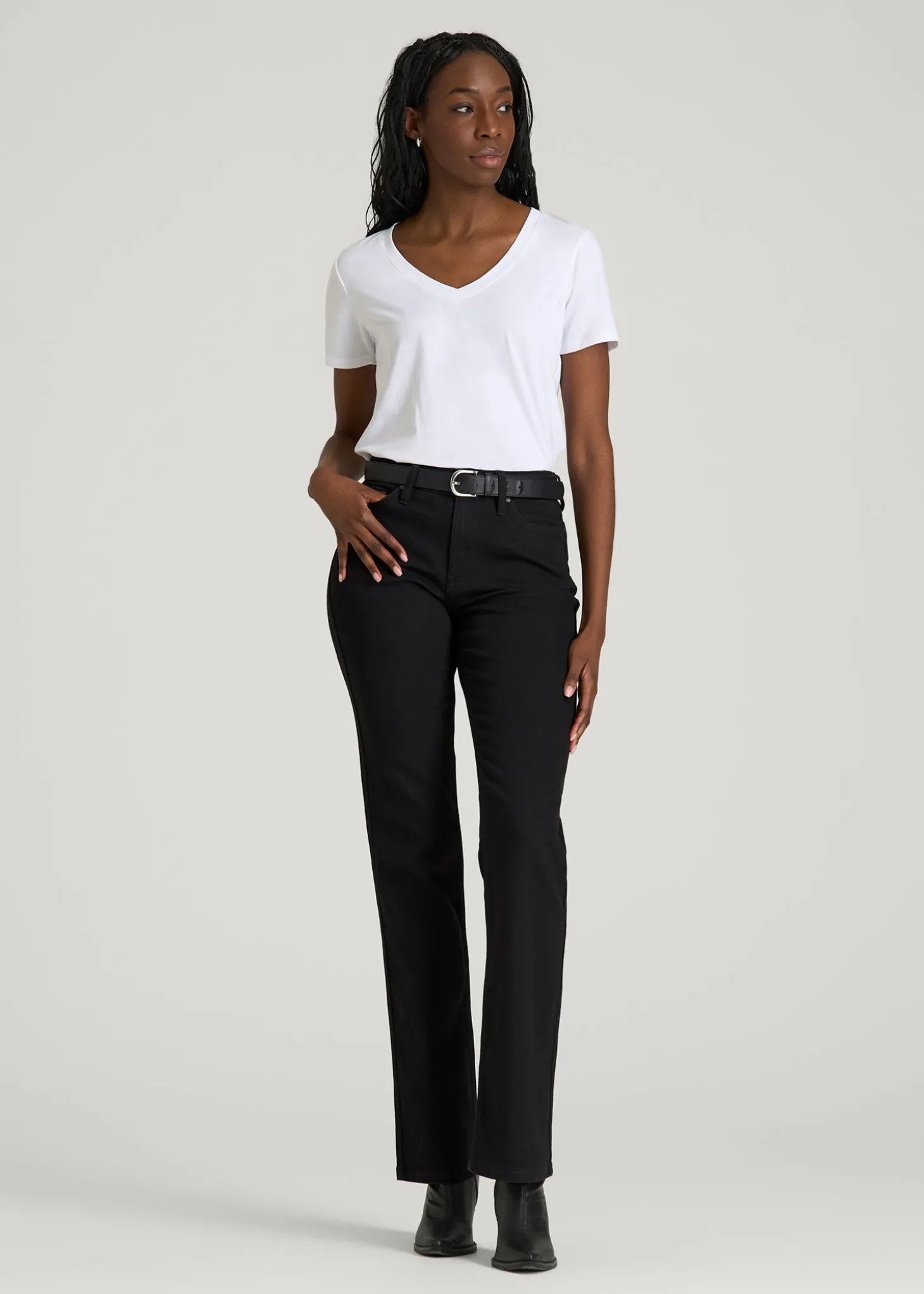 Sadie Mid-Rise Straight Fit Jeans for Tall Women