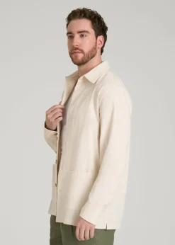 Seersucker Overshirt for Tall Men