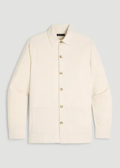 Seersucker Overshirt for Tall Men