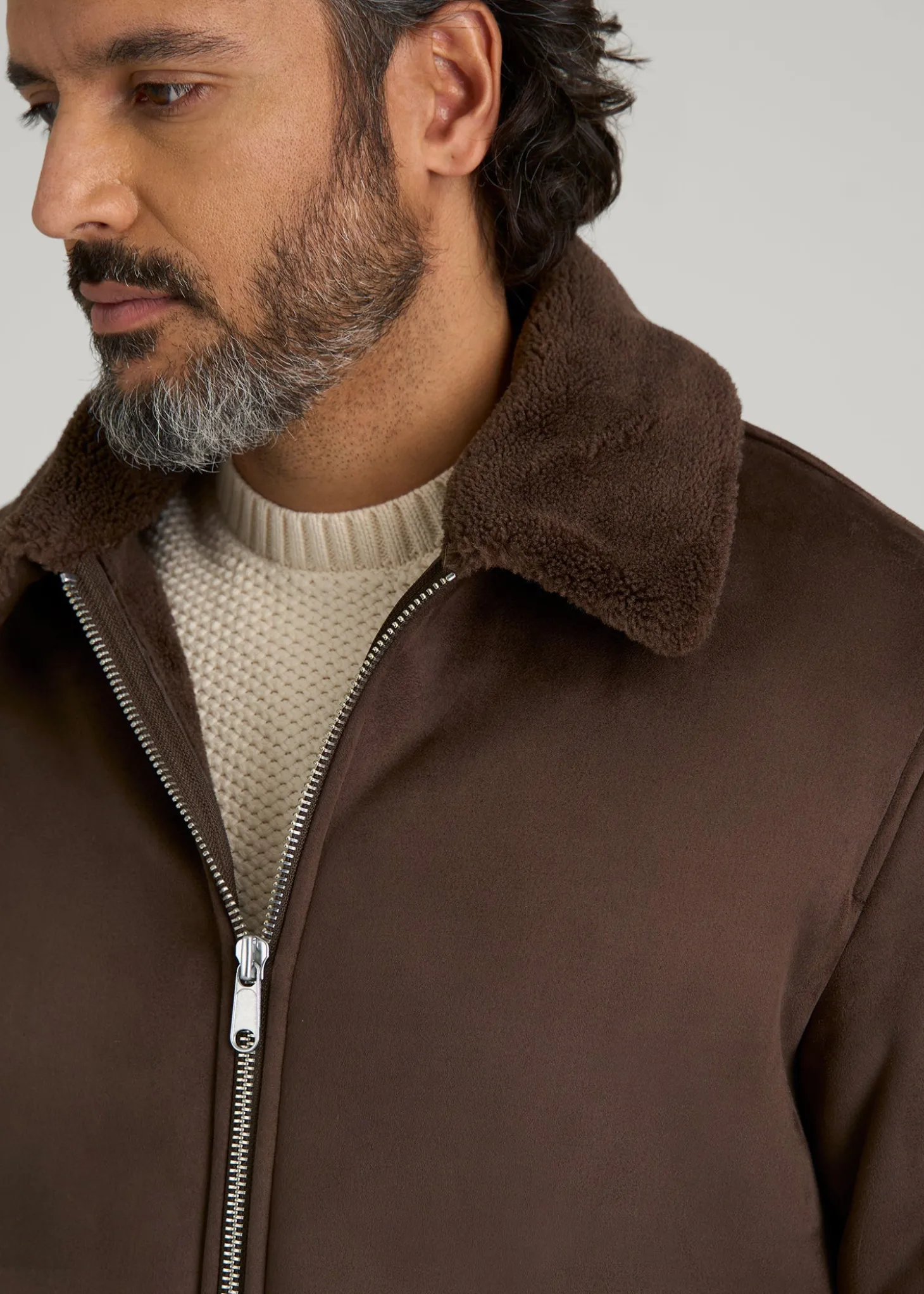 Sherpa Bomber Jacket for Tall Men