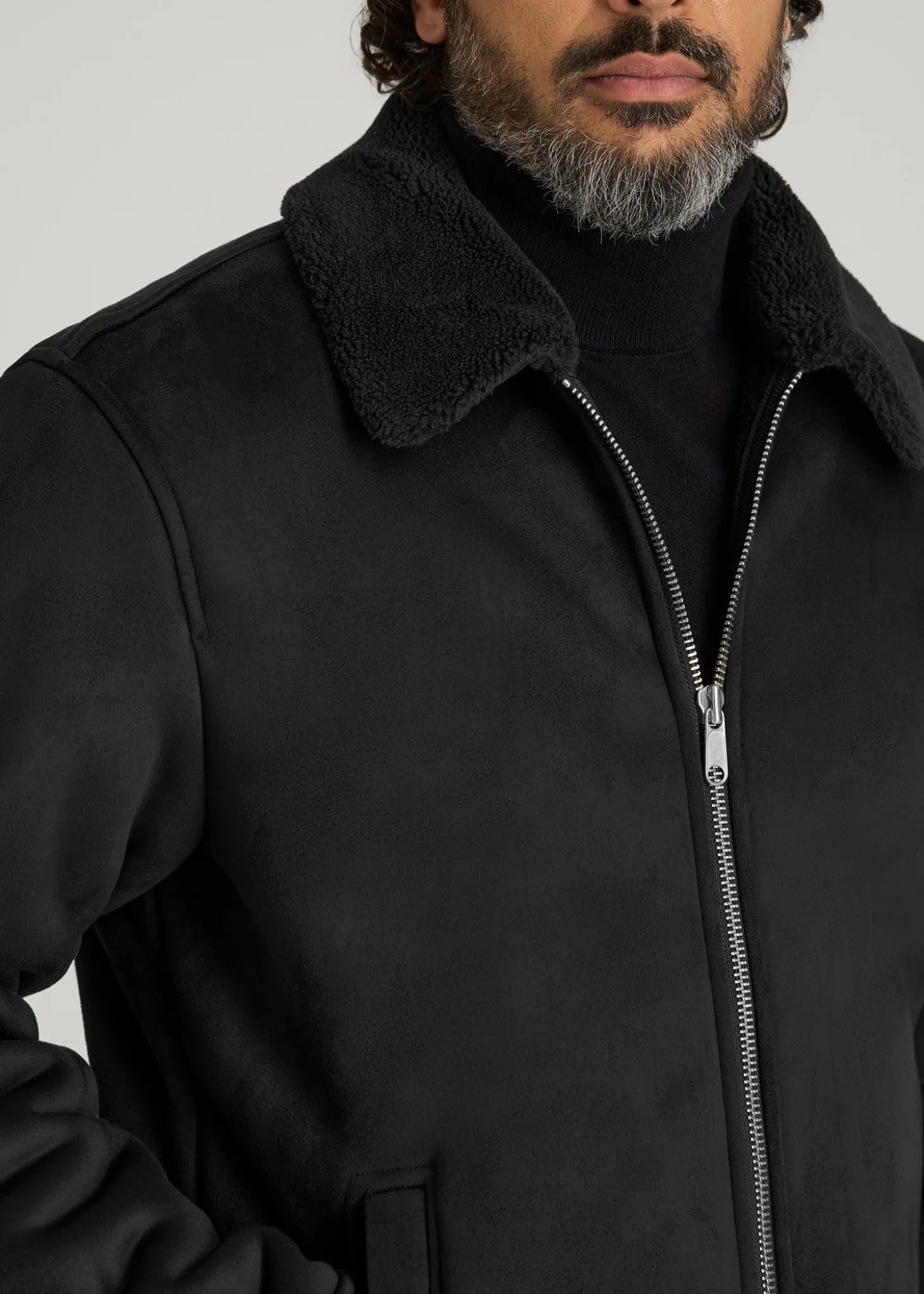 Sherpa Bomber Jacket for Tall Men