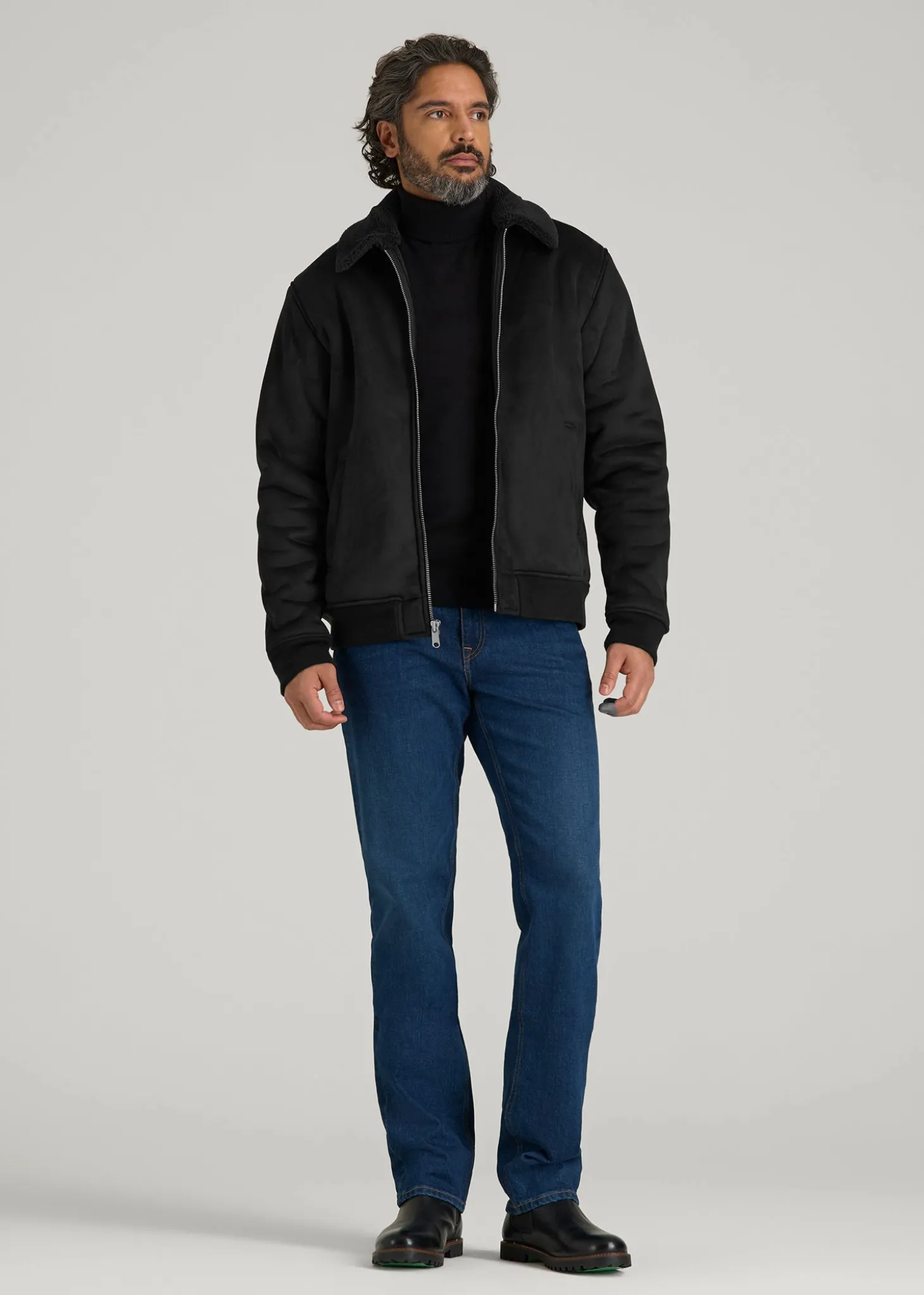Sherpa Bomber Jacket for Tall Men