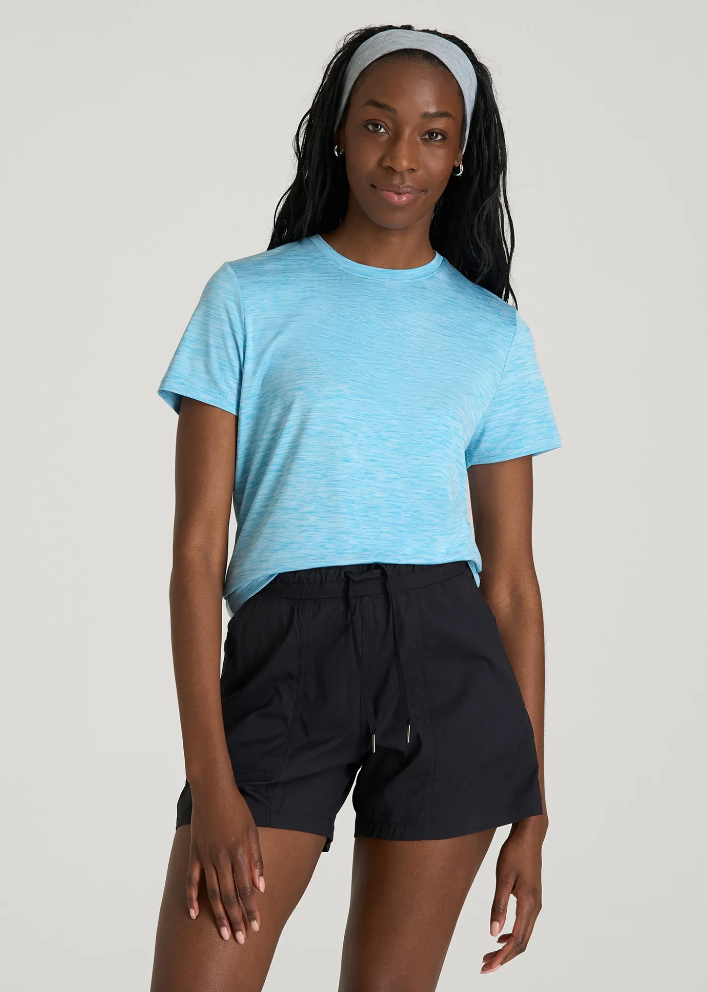 Short Sleeve Crewneck Tee for Tall Women