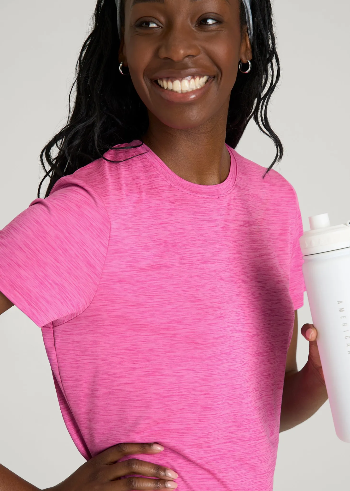 Short Sleeve Crewneck Tee for Tall Women
