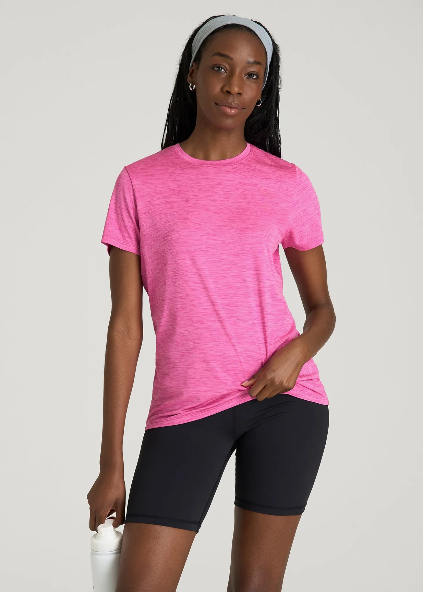 Short Sleeve Crewneck Tee for Tall Women