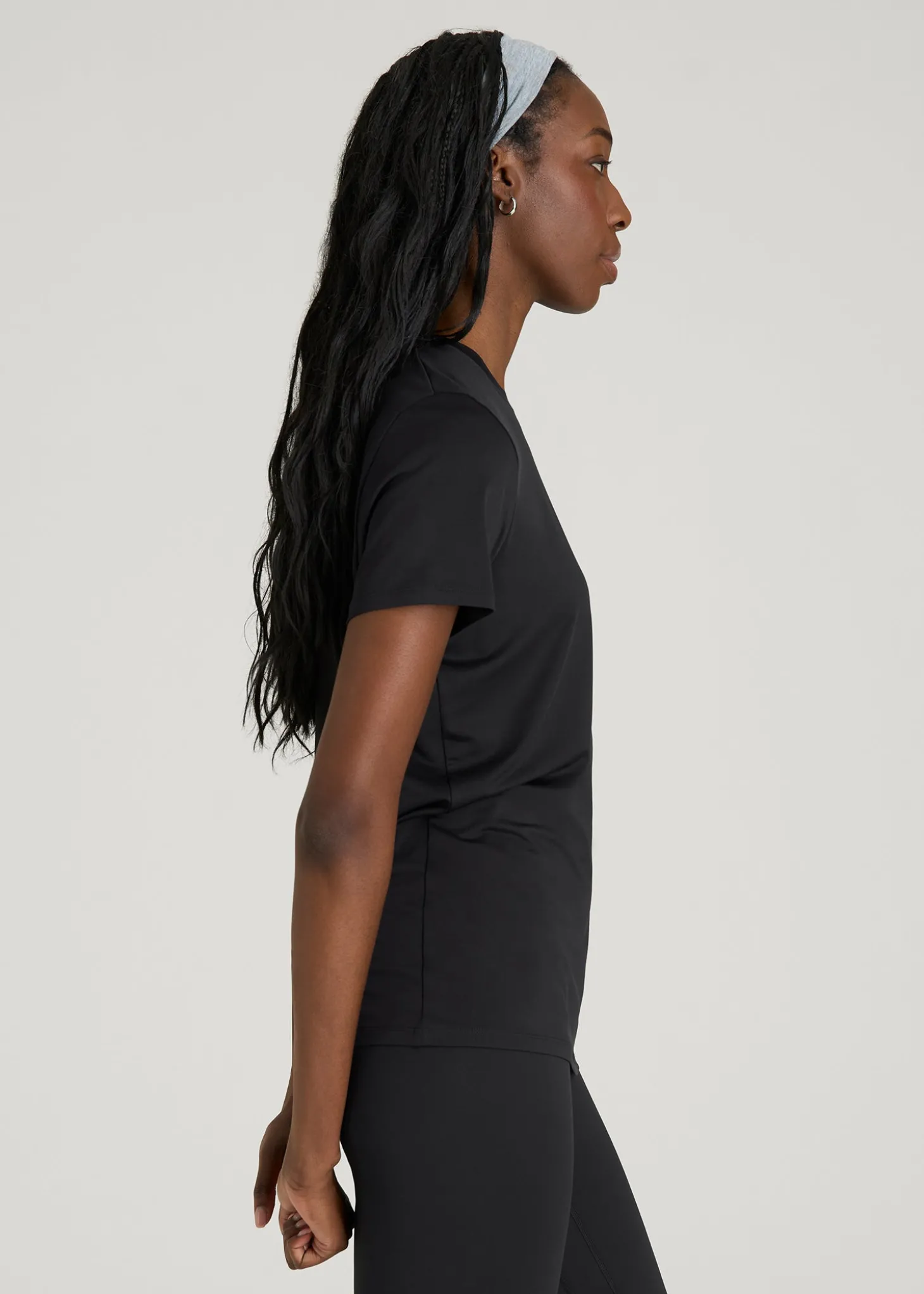 Short Sleeve Crewneck Tee for Tall Women
