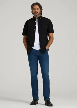 Short Sleeve Oxford Button Shirt For Tall Men