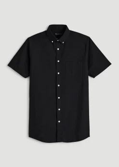 Short Sleeve Oxford Button Shirt For Tall Men