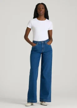 Short Sleeve Ribbed Crewneck T-Shirt for Tall Women