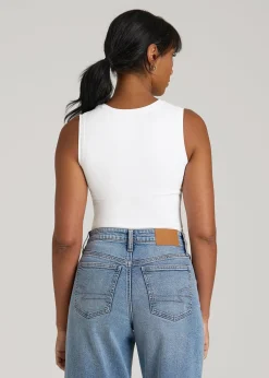 Sleeveless Crewneck Bodysuit for Tall Women