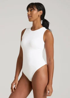 Sleeveless Crewneck Bodysuit for Tall Women