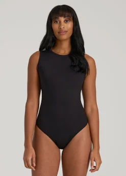 Sleeveless Crewneck Bodysuit for Tall Women