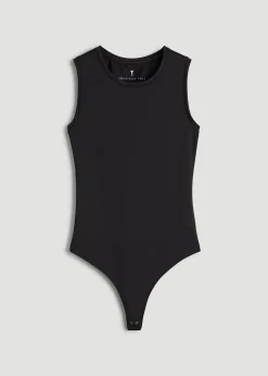 Sleeveless Crewneck Bodysuit for Tall Women