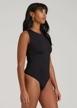 Sleeveless Crewneck Bodysuit for Tall Women