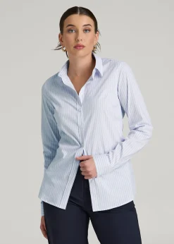 Slim Fit Button Up Shirt for Tall Women