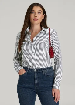 Slim Fit Button Up Shirt for Tall Women