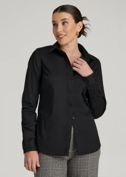 Slim Fit Button Up Shirt for Tall Women