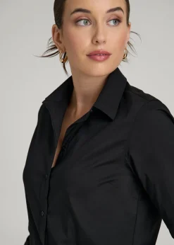 Slim Fit Button Up Shirt for Tall Women