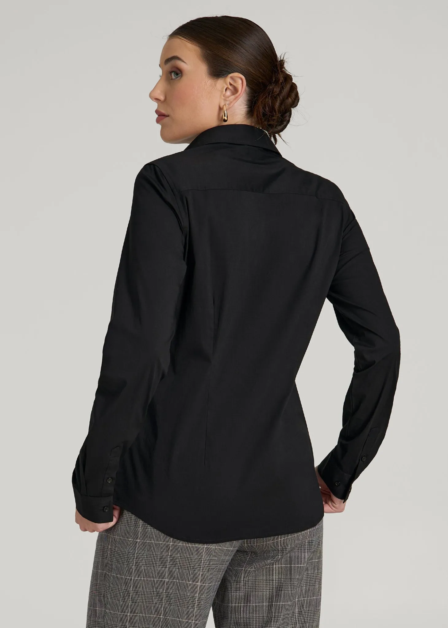 Slim Fit Button Up Shirt for Tall Women