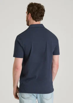 Slub Knit Polo with Pocket for Tall Men
