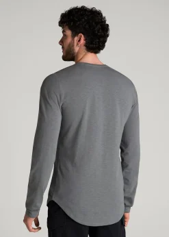 Slub Long Sleeve Scoop Tee for Tall Men