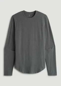 Slub Long Sleeve Scoop Tee for Tall Men