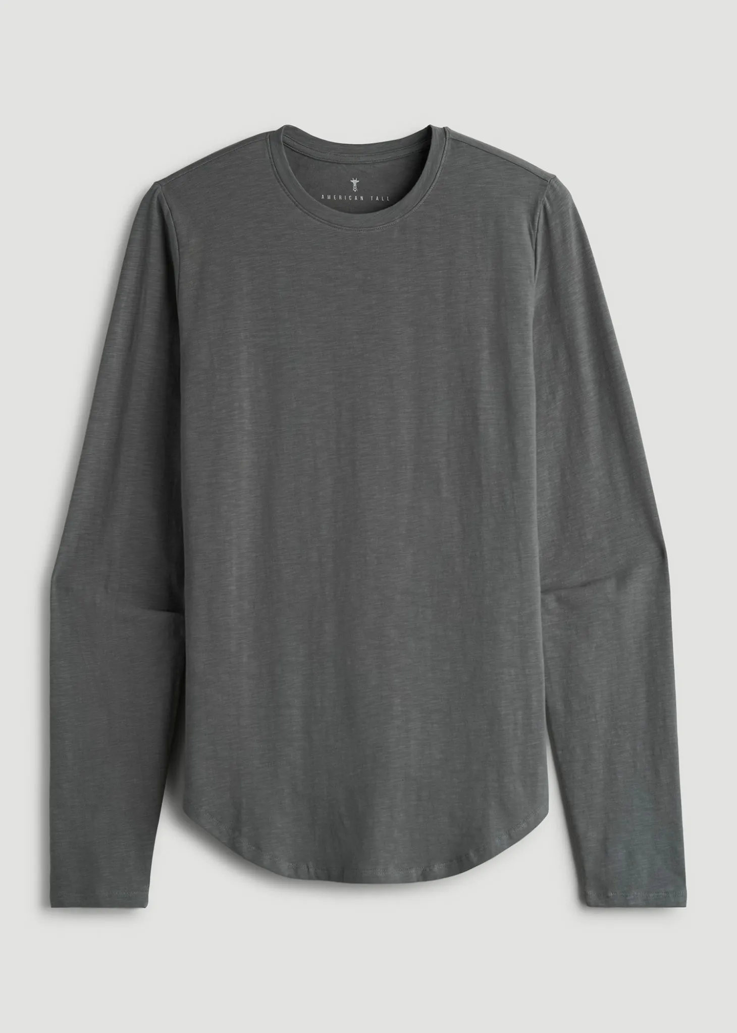 Slub Long Sleeve Scoop Tee for Tall Men