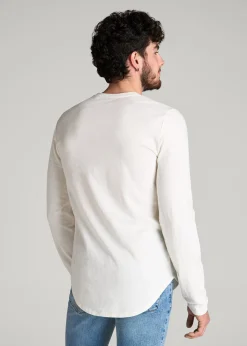 Slub Long Sleeve Scoop Tee for Tall Men