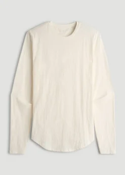 Slub Long Sleeve Scoop Tee for Tall Men
