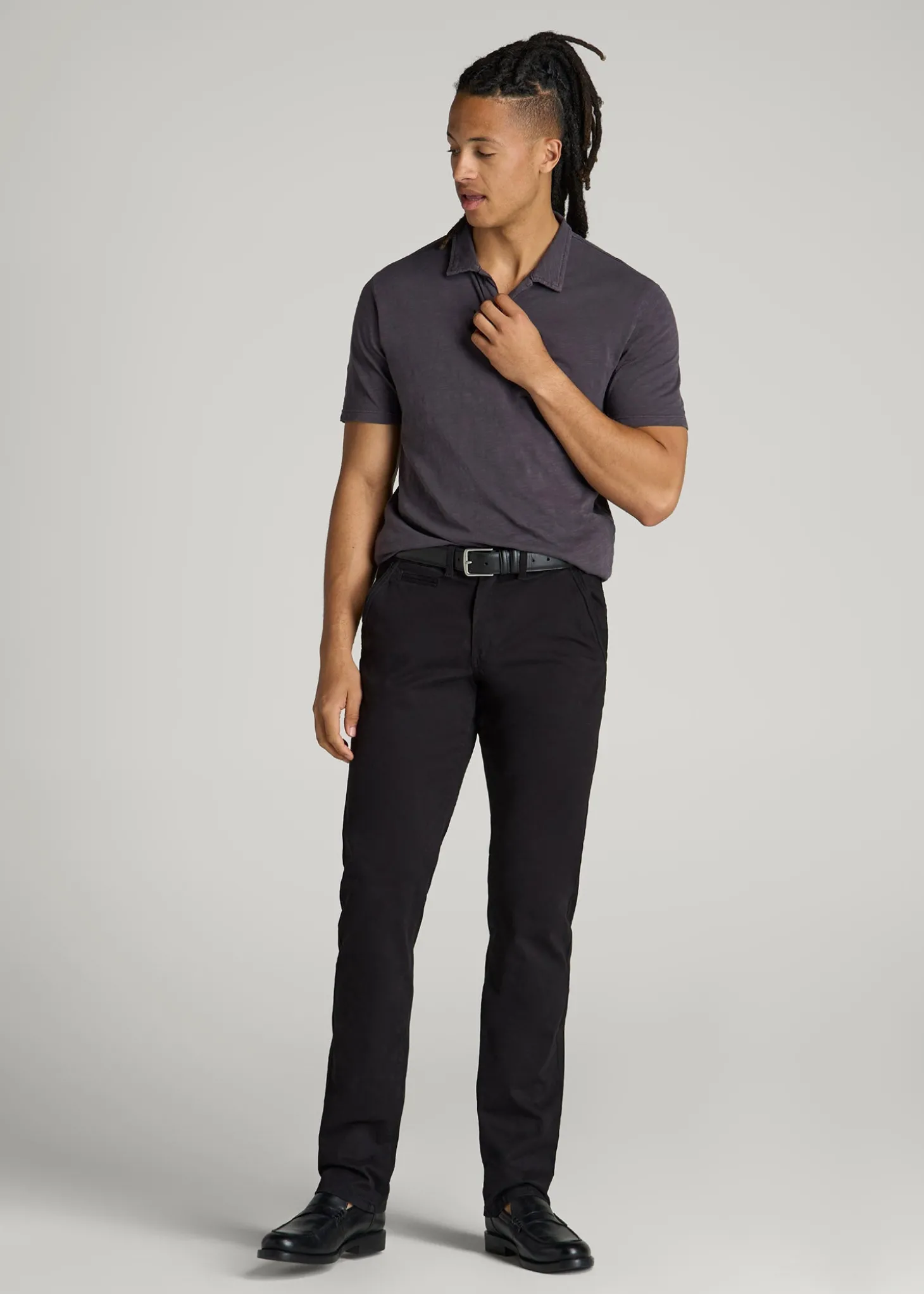 Slub Polo Shirt for Tall Men