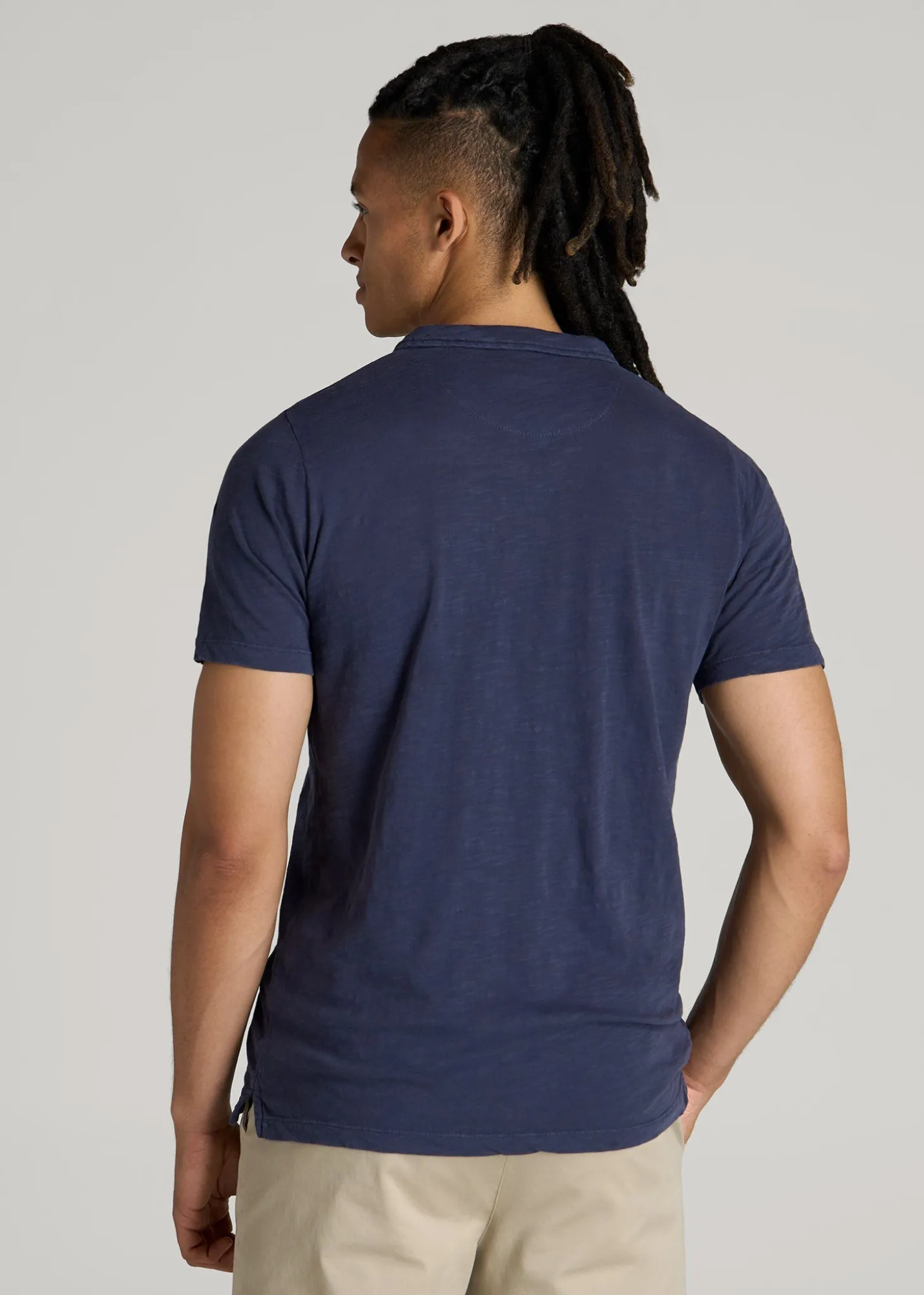 Slub Polo Shirt for Tall Men