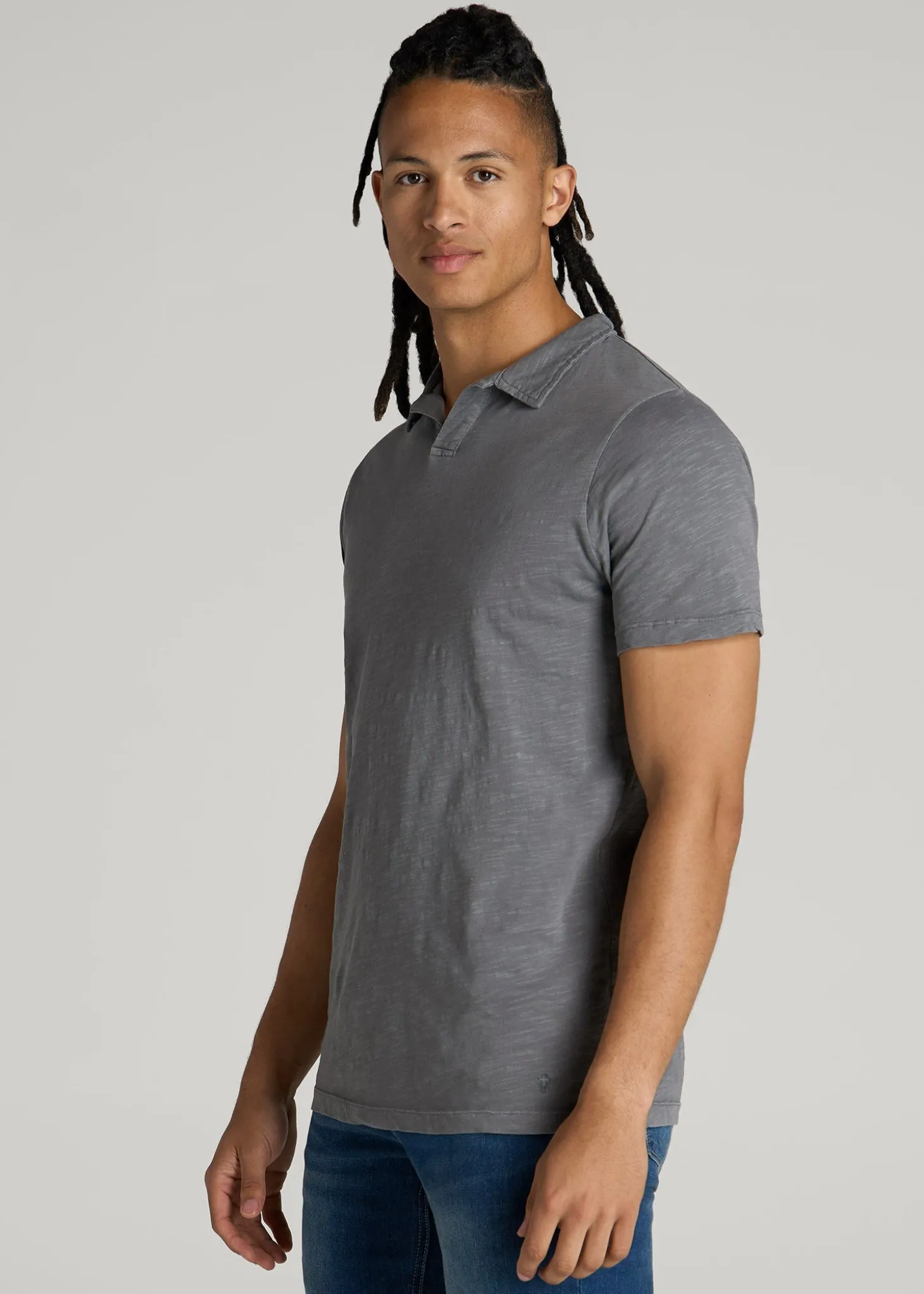 Slub Polo Shirt for Tall Men