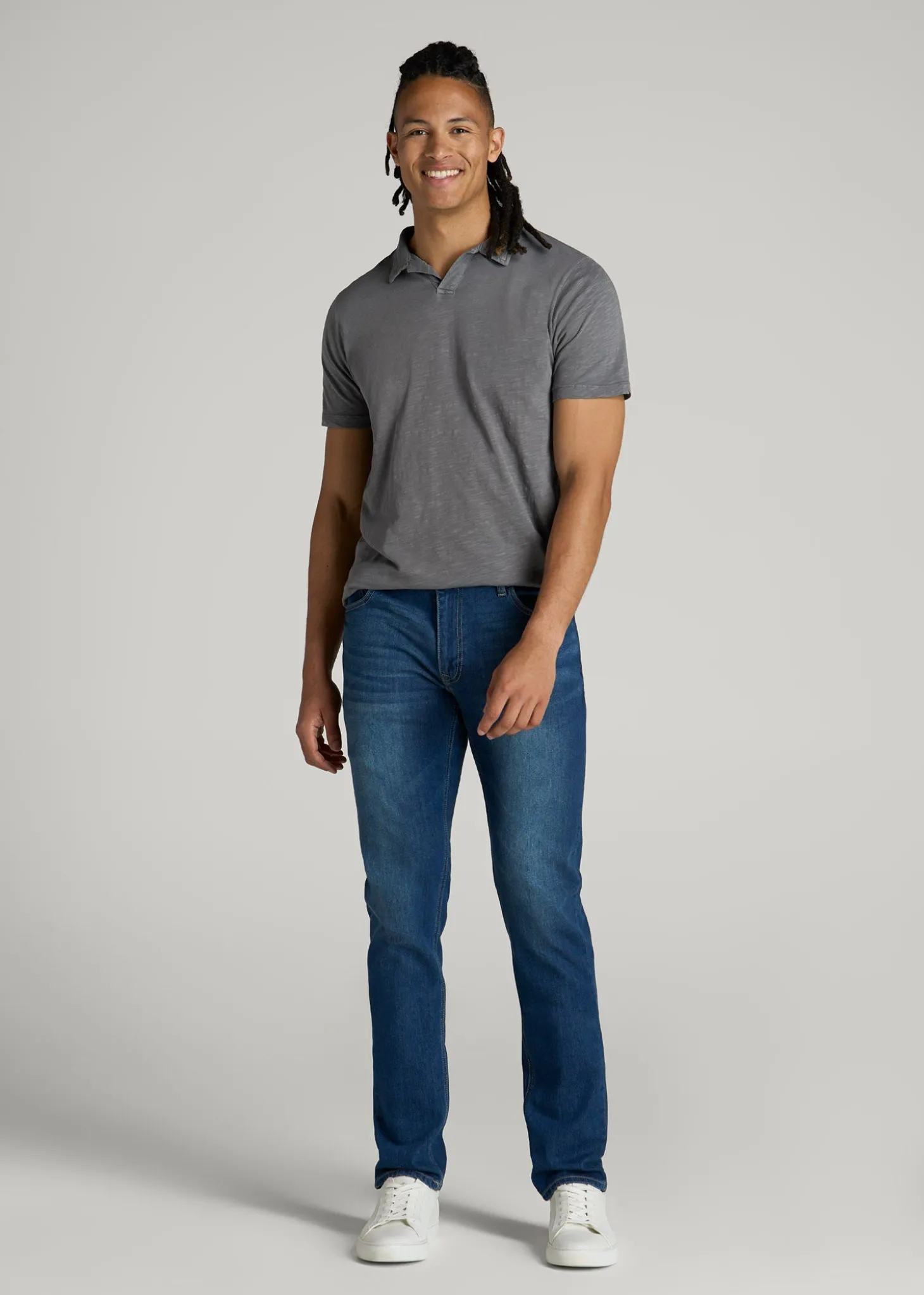 Slub Polo Shirt for Tall Men