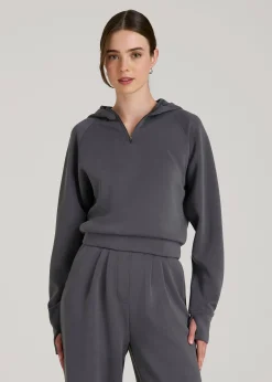 Soft Motion Cropped Zip Up Hoodie for Tall Women