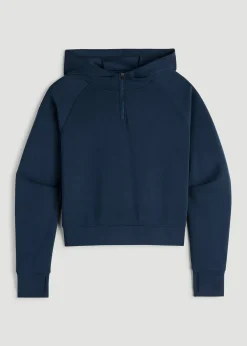 Soft Motion Cropped Zip Up Hoodie for Tall Women