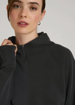 Soft Motion Cropped Zip Up Hoodie for Tall Women