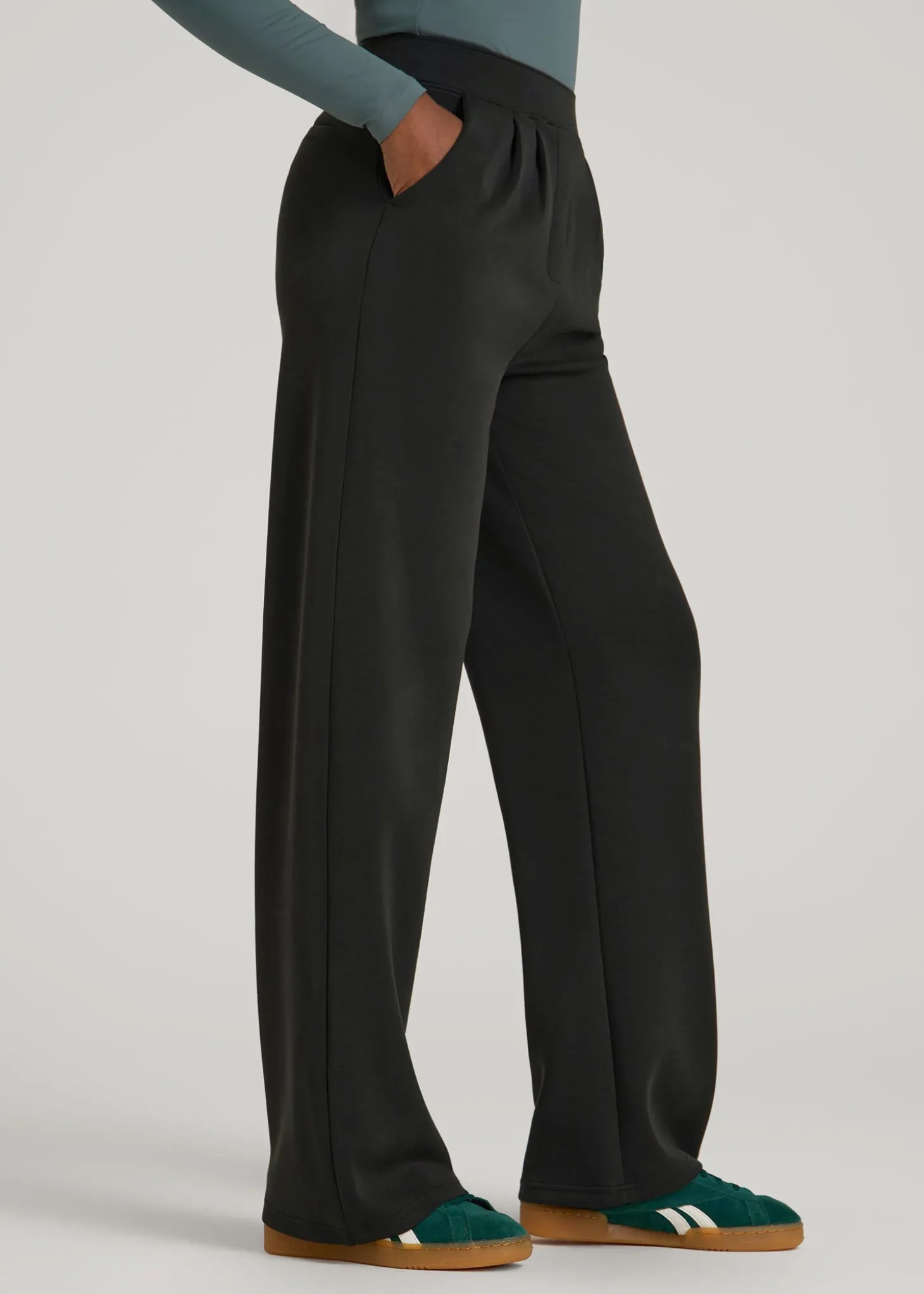 Soft Motion Pleated Wide Leg Pant for Tall Women