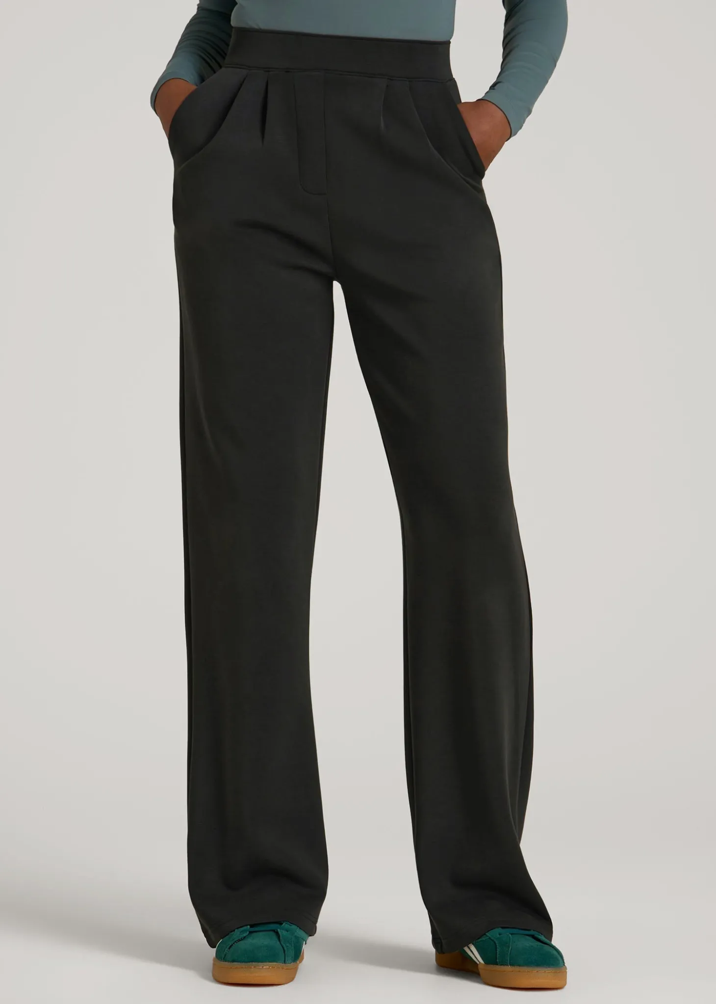 Soft Motion Pleated Wide Leg Pant for Tall Women