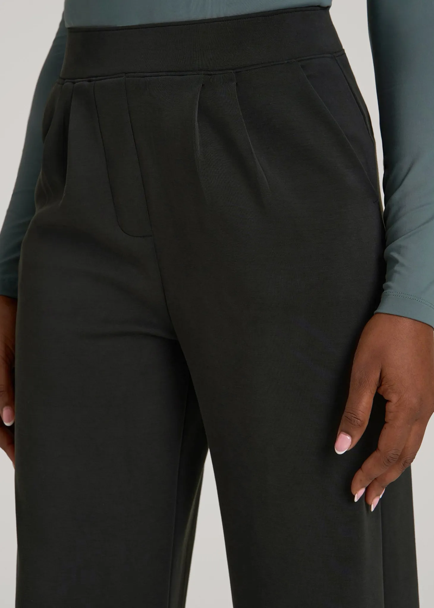 Soft Motion Pleated Wide Leg Pant for Tall Women