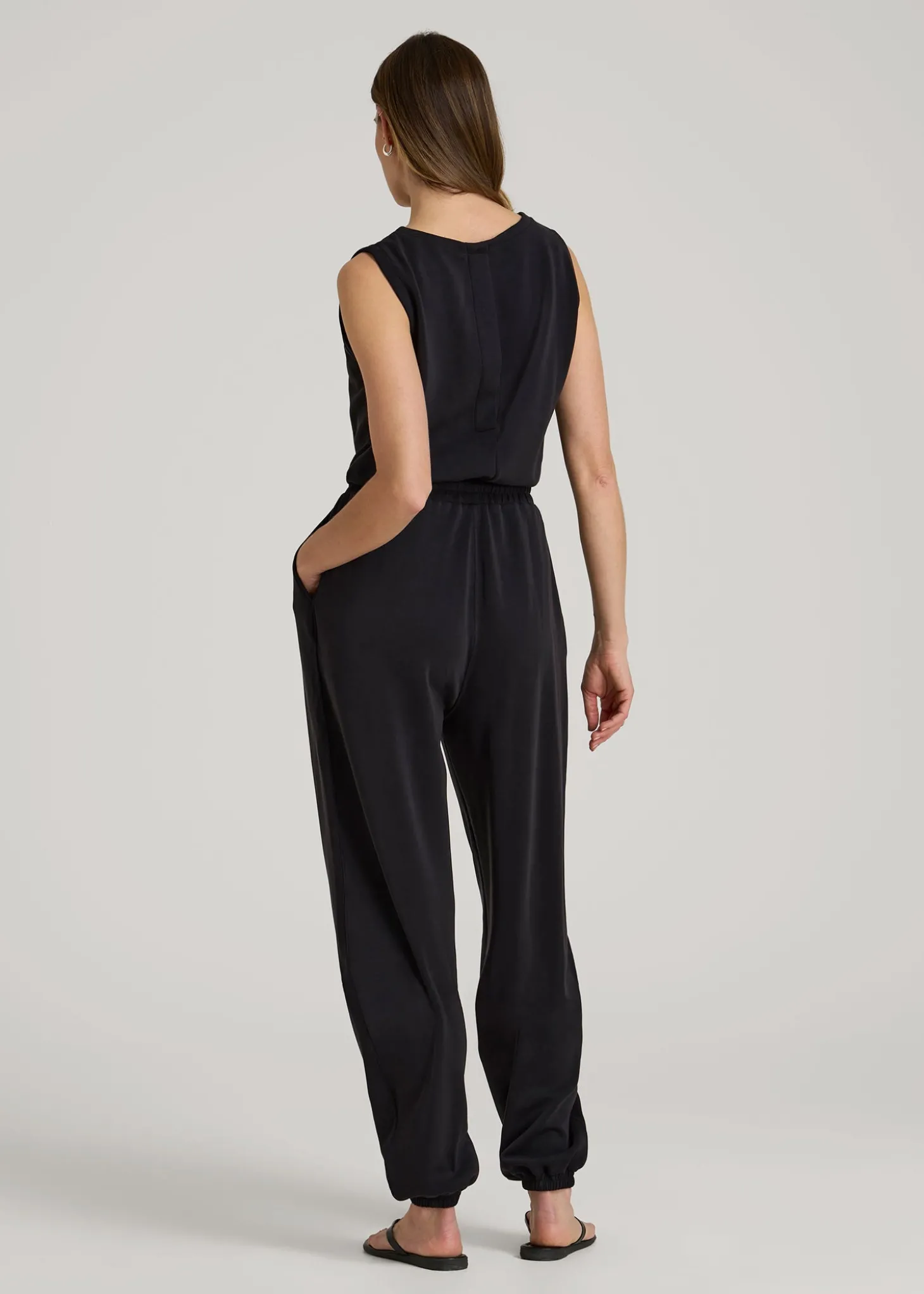 Soft Motion Sleeveless Sweatpant Jumpsuit for Tall Women