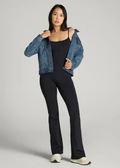 Spaghetti Strap Flare Jumpsuit for Tall Women