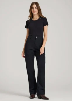 Straight Leg Cargo Chino Pants for Tall Women