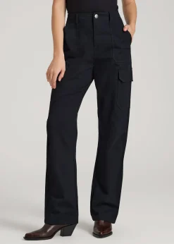 Straight Leg Cargo Chino Pants for Tall Women